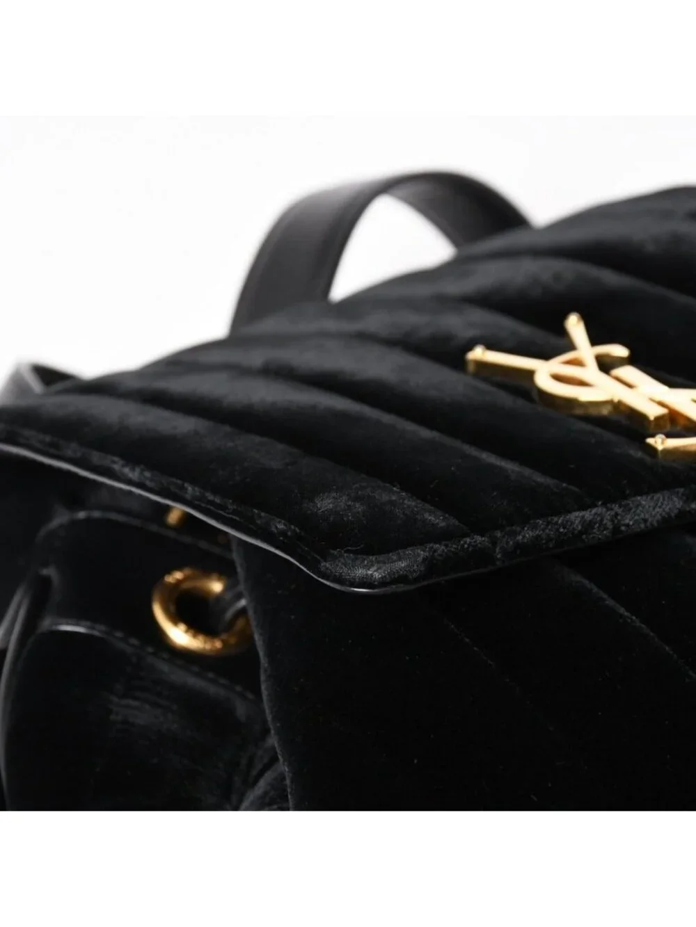 Saint Laurent Vicky Small Backpack Velvet Gold